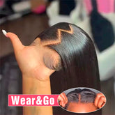 Lace Wig Brésilienne Straight Hair Glueless - Wear & Go